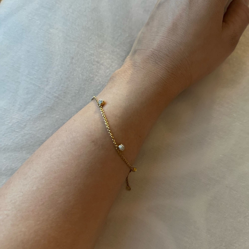 Monica Vinader Fiji Tiny Button Diamond Bracelet … - image 5